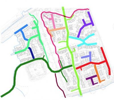 North East development street colour codes